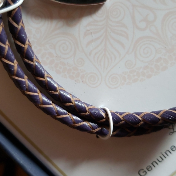 GENUINE LEATHER AND STERLING SILVER BRACELET - Picture 5 of 7